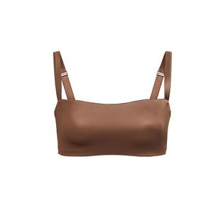 SKIMS STRETCH SATIN BRALETTE | SMALL SMOKEY QUARTZ